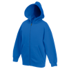 Kids Zip Hooded Sweatshirt in royal-blue