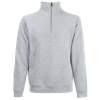 Zip Neck Sweatshirt in heather-grey