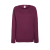 Lady Fit Lightweight Raglan Sweatshirt in burgundy