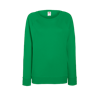 Lady Fit Lightweight Raglan Sweatshirt in kelly-green