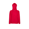 Lady Fit Lightweight Hooded Sweatshirt in red