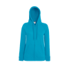 Lady Fit Lightweight Zip Hooded Sweatshirt in azure