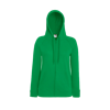 Lady Fit Lightweight Zip Hooded Sweatshirt in kelly-green