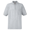 Pocket Pique Polo Shirt in heather-grey