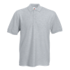 Poly Cotton Heavy Pique Polo Shirt in heather-grey