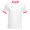 Contrast Ringer T-Shirt in white-with-red