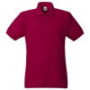 Heavy Pique Polo Shirt in brick-red