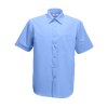 Short Sleeve Poplin Shirt in mid-blue