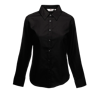 Lady Fit Long Sleeve Oxford Shirt in black
