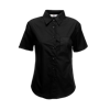 Lady Fit Short Sleeve Poplin Shirt in black