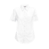 Lady Fit Short Sleeve Poplin Shirt in white