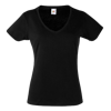 Lady Fit Value V Neck T-Shirt in black