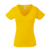 Lady Fit Value V Neck T-Shirt in sunflowers