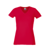 Lady Fit V Neck T-Shirt in red