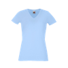 Lady Fit V Neck T-Shirt in sky-blue
