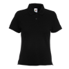 Lady Fit Pique Polo Shirt in black