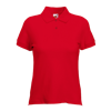 Lady Fit Pique Polo Shirt in red