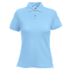 Lady Fit Pique Polo Shirt in sky-blue
