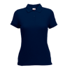Lady Fit Poly Cotton Pique Polo Shirt in deep-navy