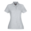 Lady Fit Poly Cotton Pique Polo Shirt in hetaher-grey