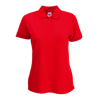Lady Fit Poly Cotton Pique Polo Shirt in red