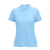 Lady Fit Poly Cotton Pique Polo Shirt in sky-blue