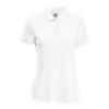 Lady Fit Poly Cotton Pique Polo Shirt in white