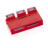 Card Reader USB Hub Tisco in red