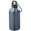 Oregon 400 ml aluminium water bottle with carabiner in Gun Metal