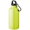 Oregon 400 ml aluminium water bottle with carabiner in Neon Yellow