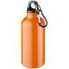 Oregon 400 ml aluminium water bottle with carabiner in Orange