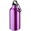 Oregon 400 ml aluminium water bottle with carabiner in Purple