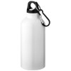 Oregon 400 ml aluminium water bottle with carabiner in White