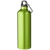 Oregon 770 ml aluminium water bottle with carabiner in Lime