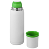 Flow vacuum insulated flask in white-solid-and-green