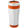 Elwood 410 ml insulated tumbler in silver-and-orange