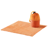 Diamond car cleaning towel and pouch in orange