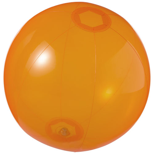 Ibiza transparent beach ball in transparent-orange