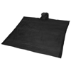 Ziva disposable rain poncho with storage pouch in black-solid