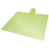 Ziva disposable rain poncho with storage pouch in lime