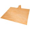 Ziva disposable rain poncho with storage pouch in orange