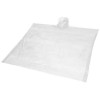 Ziva disposable rain poncho with storage pouch in White