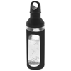 Hover 590 ml glass sport bottle in black-solid-and-transparent