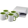 Ceramic sublimation mug 4-pieces gift set in Lime