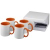 Ceramic sublimation mug 4-pieces gift set in Orange