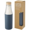 Hulan 540 ml copper vacuum insulated stainless steel bottle with bamboo lid in Ice Blue