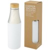 Hulan 540 ml copper vacuum insulated stainless steel bottle with bamboo lid in White