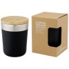 Lagan 300 ml copper vacuum insulated stainless steel tumbler with bamboo lid in Solid Black