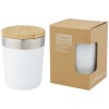 Lagan 300 ml copper vacuum insulated stainless steel tumbler with bamboo lid in White