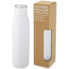 Marka 600 ml copper vacuum insulated bottle with metal loop in White